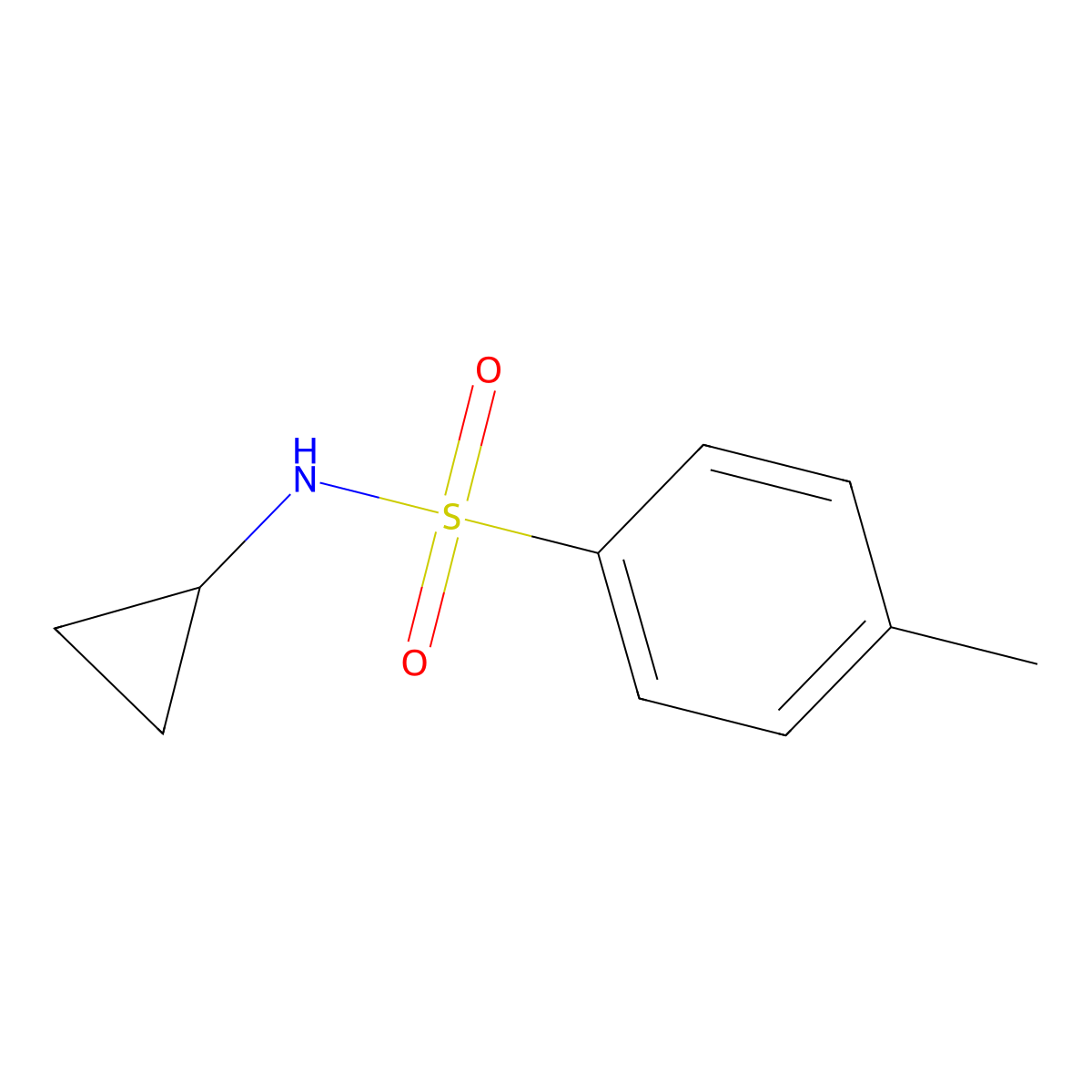 N-cyclopropyl-4-methylbenzene-1-sulfonamide molecular structure, CAS 65032-46-4
