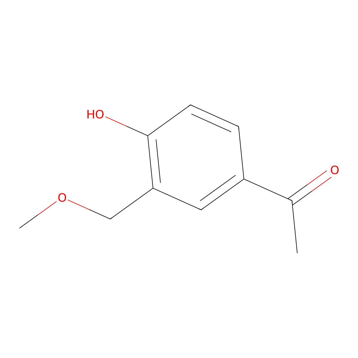 1-[4-Hydroxy-3-(methoxymethyl)phenyl]ethan-1-one molecular structure, CAS 65033-20-7