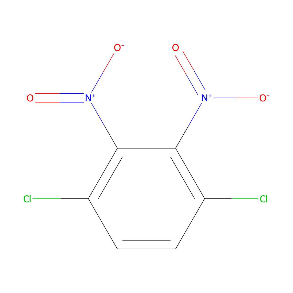 1,4-Dichloro-2,3-dinitrobenzene molecular structure, CAS 65036-57-9