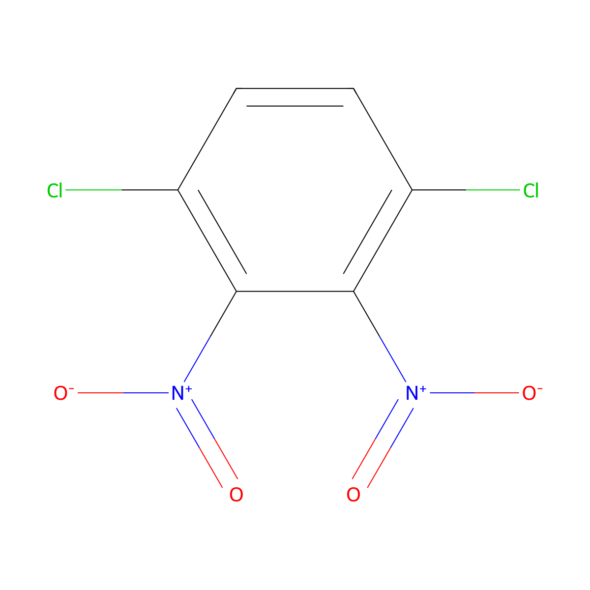 1,4-Dichloro-2,3-dinitrobenzene molecular structure, CAS 65036-57-9