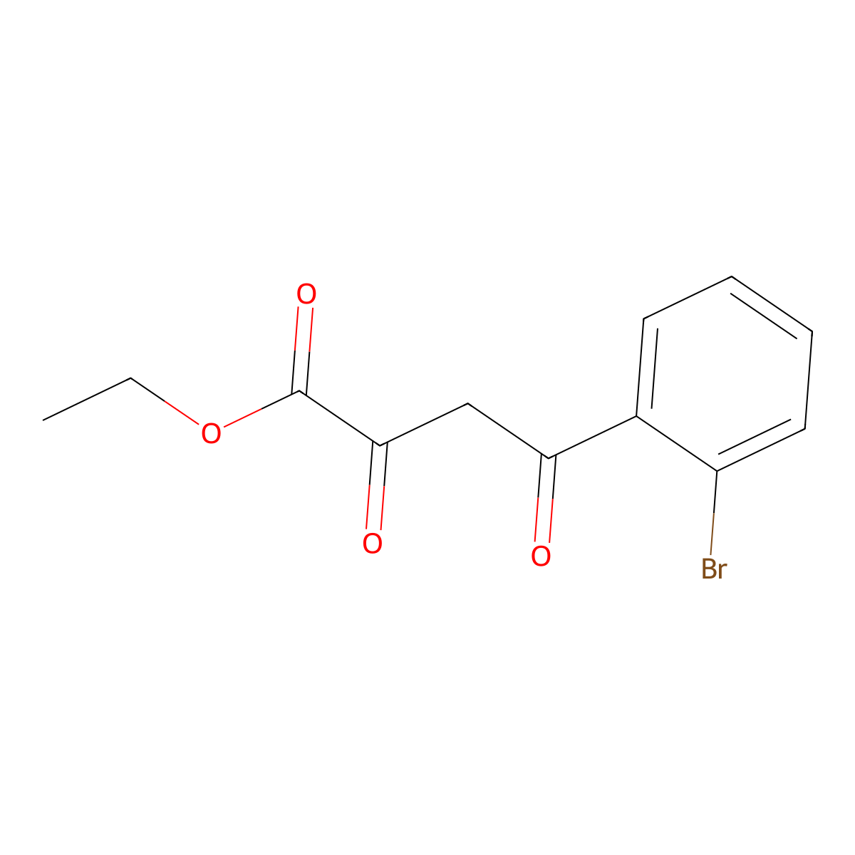Ethyl 4-(2-bromophenyl)-2,4-dioxobutanoate molecular structure, CAS 65037-18-5