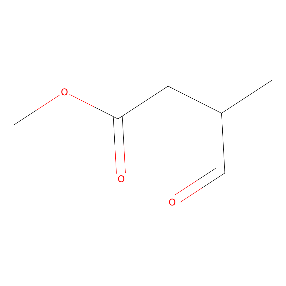 Methyl 3-methyl-4-oxobutanoate molecular structure, CAS 65038-34-8