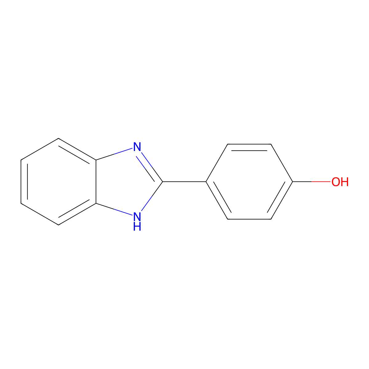 4-(1H-benzimidazol-2-yl)phenol molecular structure, CAS 6504-13-8