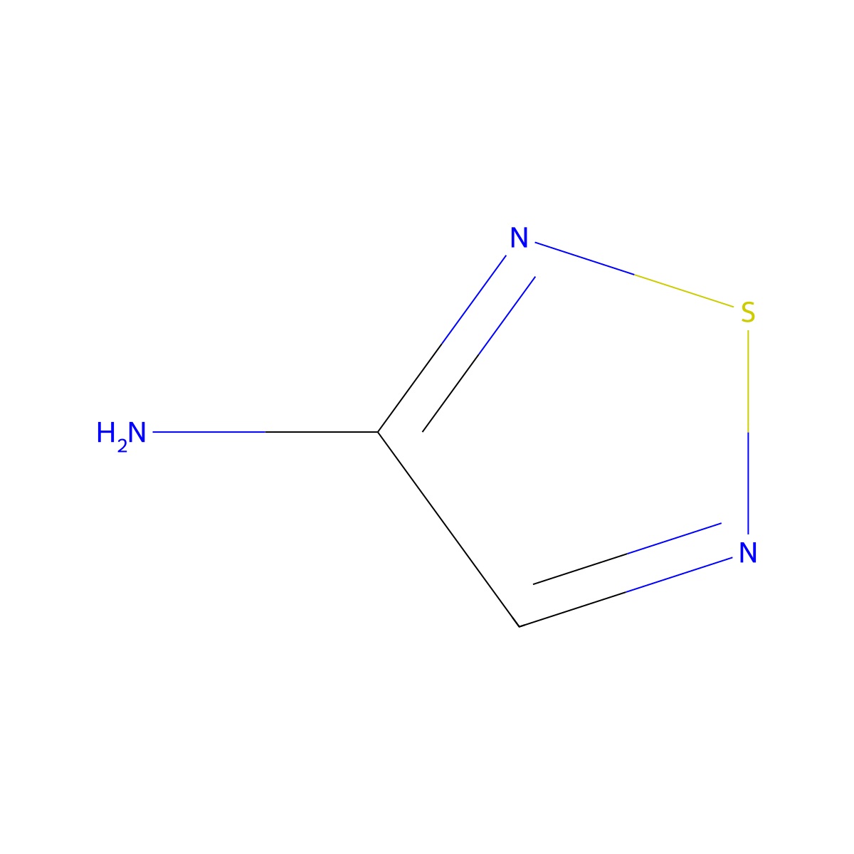 1,2,5-Thiadiazol-3-amine molecular structure, CAS 6504-55-8
