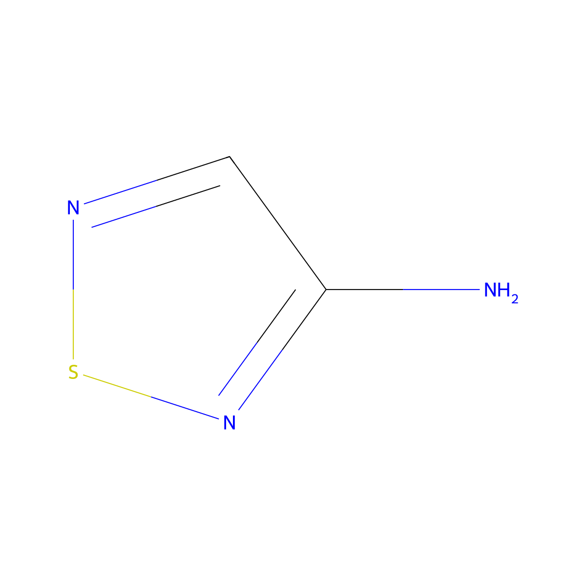 1,2,5-Thiadiazol-3-amine molecular structure, CAS 6504-55-8