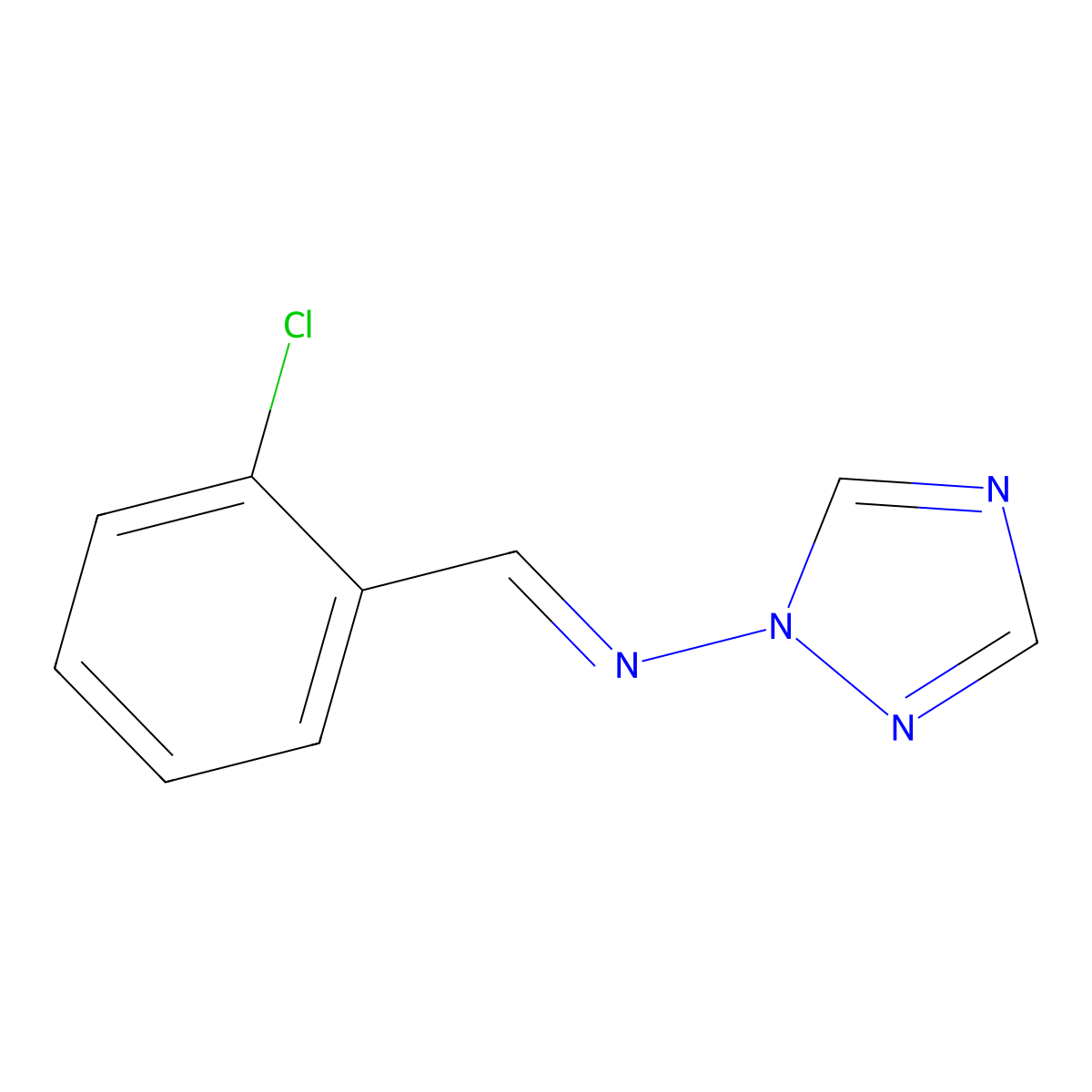 1-(2-chlorophenyl)-N-(1,2,4-triazol-1-yl)methanimine molecular structure, CAS 6504-75-2