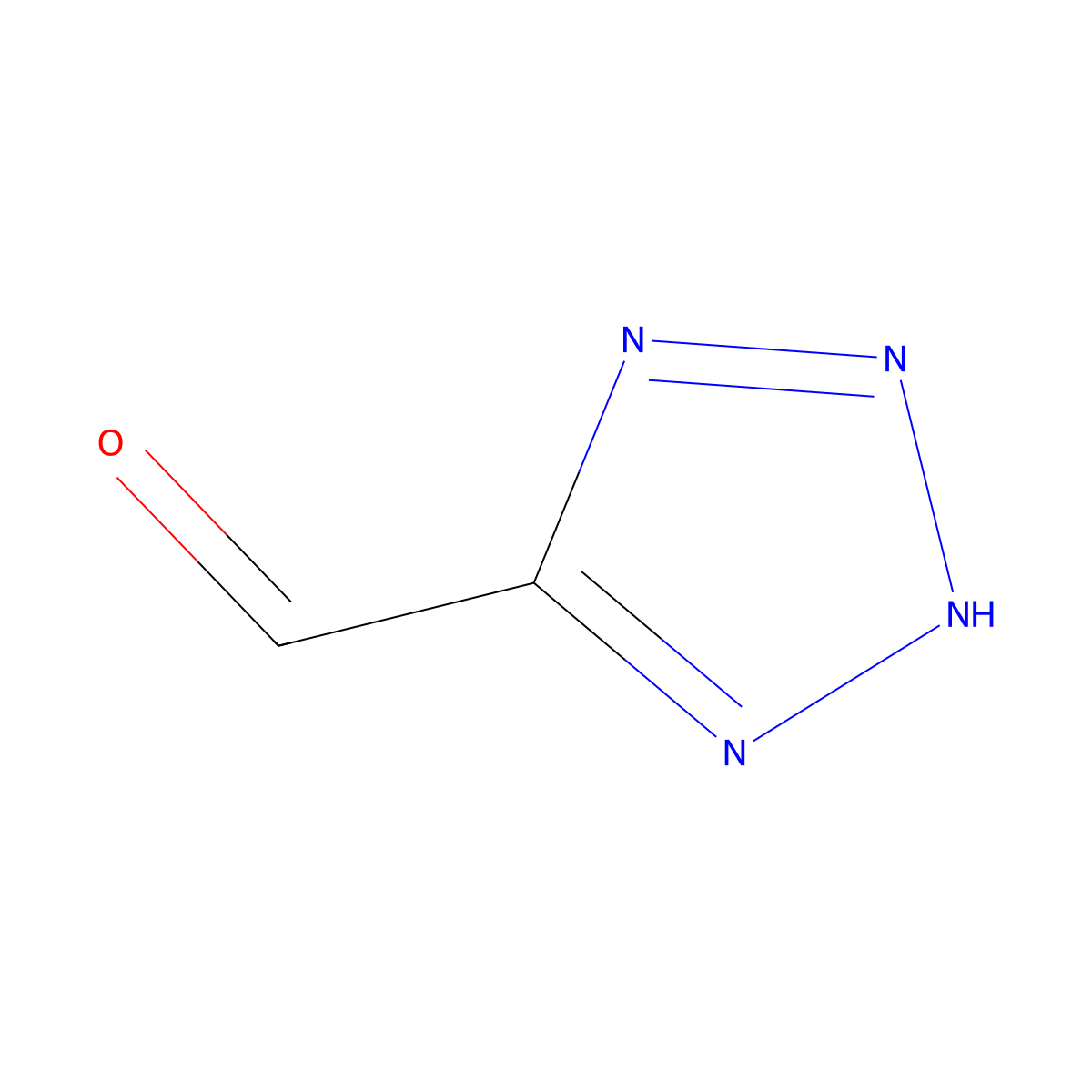 2H-tetrazole-5-carbaldehyde molecular structure, CAS 65041-17-0
