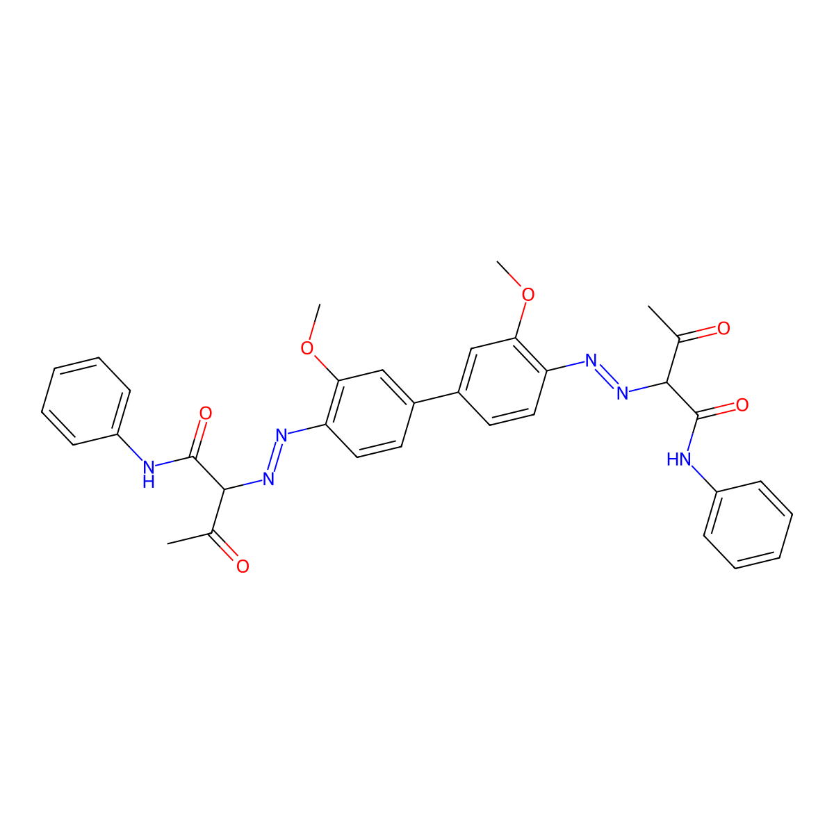 Pigment Orange 16 molecular structure, CAS 6505-28-8