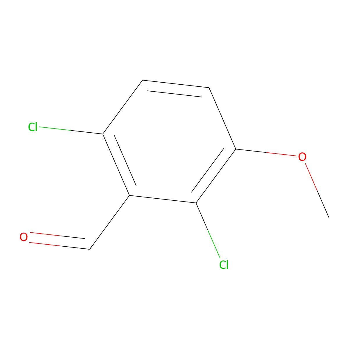 2,6-Dichloro-3-methoxybenzaldehyde molecular structure, CAS 6505-37-9
