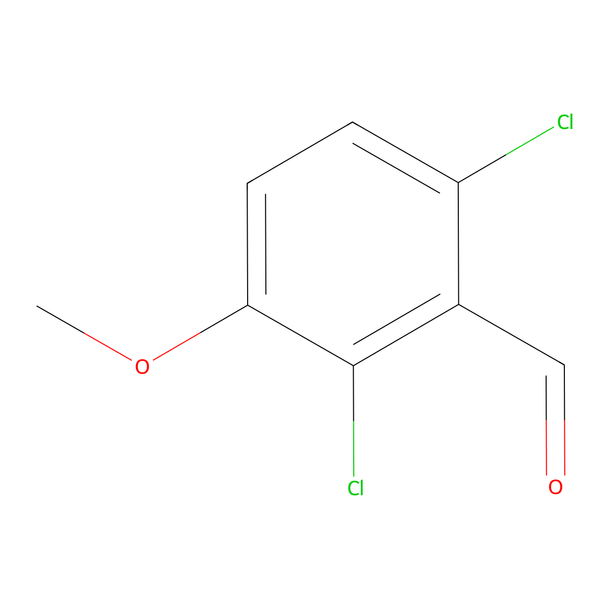 2,6-Dichloro-3-methoxybenzaldehyde molecular structure, CAS 6505-37-9