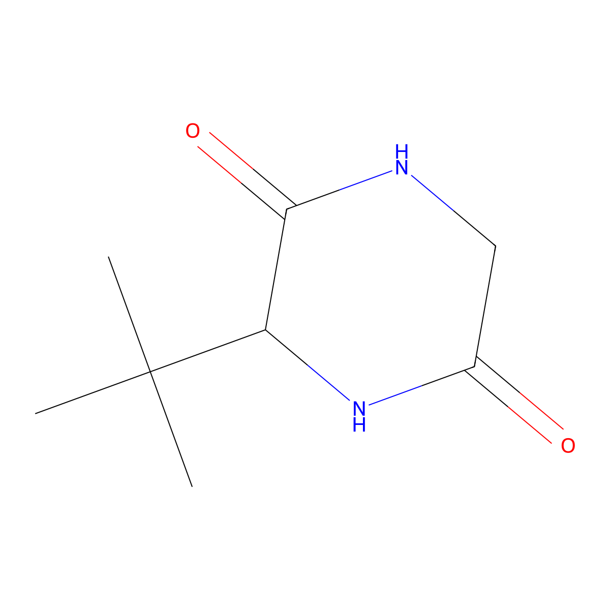 (S)-3-tert-Butyl-2,5-piperazinedione molecular structure, CAS 65050-07-9