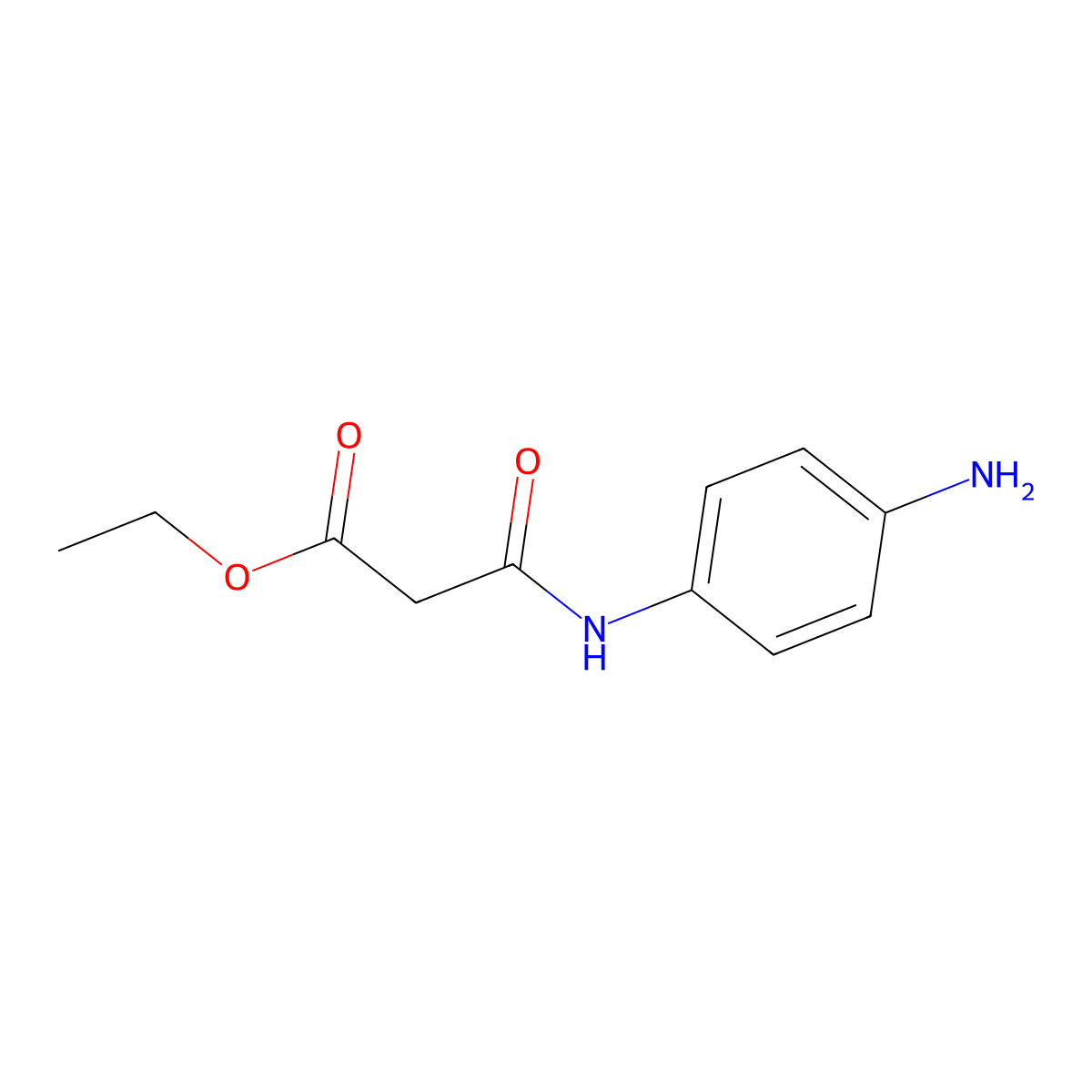Ethyl 2-[(4-aminophenyl)carbamoyl]acetate molecular structure, CAS 65051-10-7