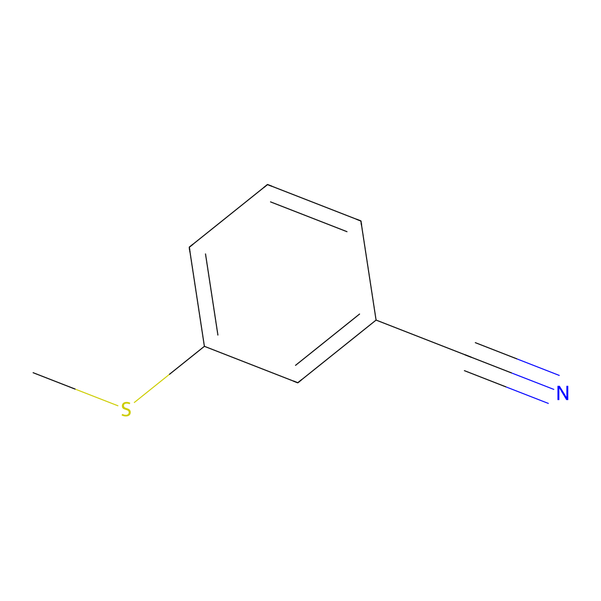 3-(Methylsulfanyl)benzonitrile molecular structure, CAS 65052-48-4