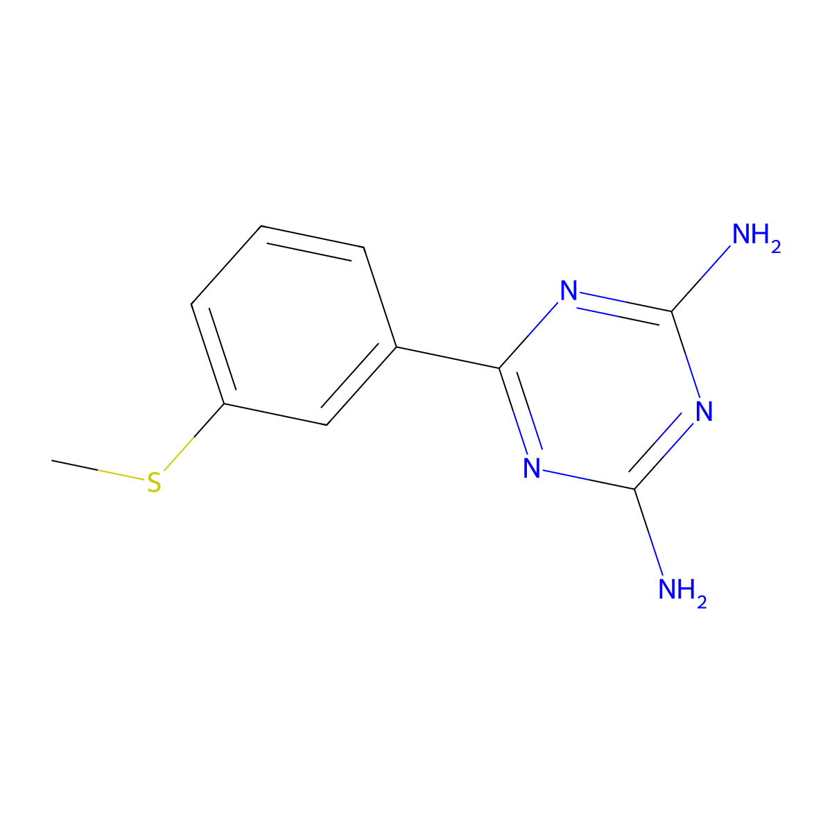 3'-Methylthiobenzoguanamine molecular structure, CAS 65052-49-5