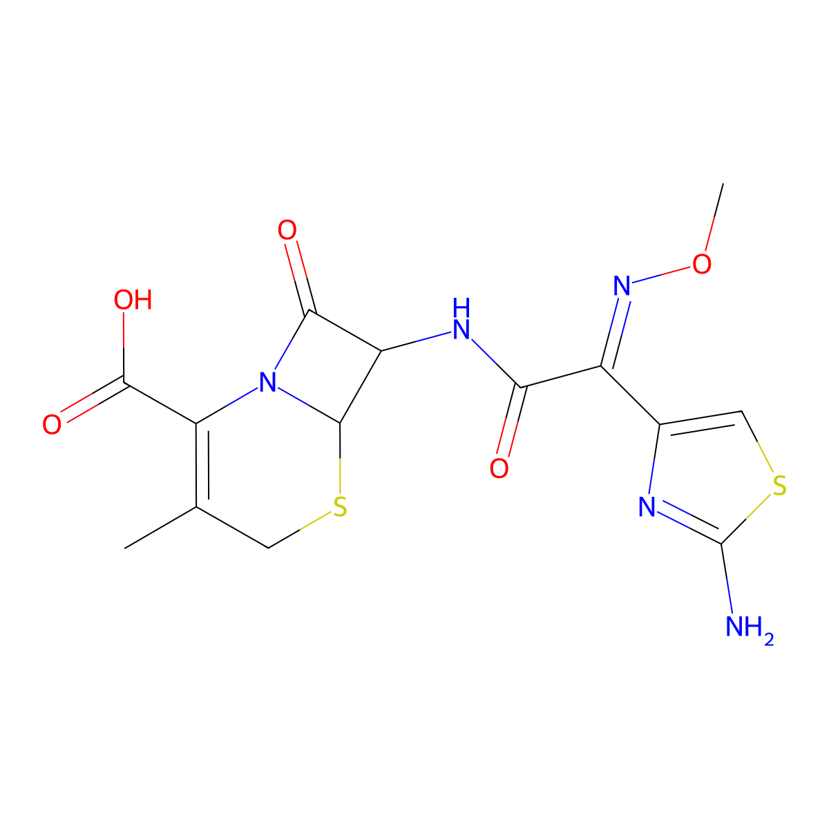 Cefetamet molecular structure, CAS 65052-63-3