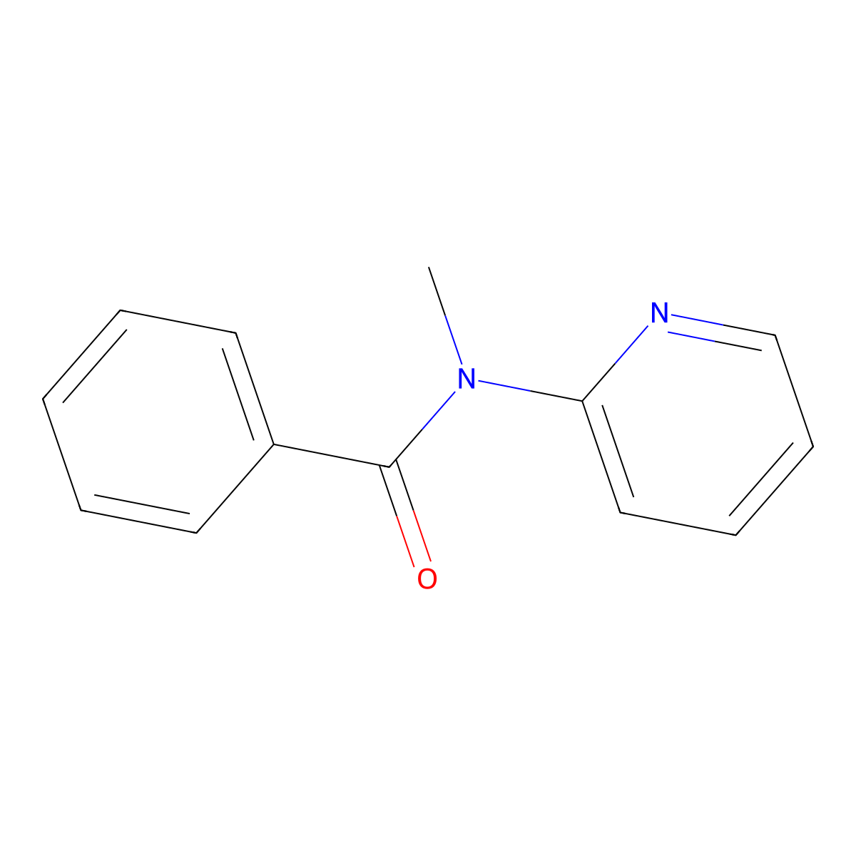 Benzamide, N-methyl-N-2-pyridinyl- molecular structure, CAS 65052-85-9