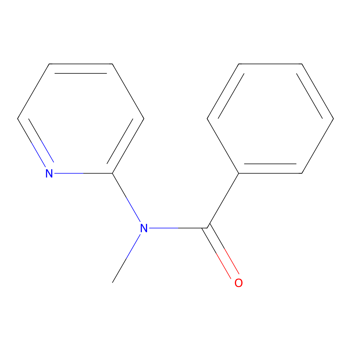Benzamide, N-methyl-N-2-pyridinyl- molecular structure, CAS 65052-85-9