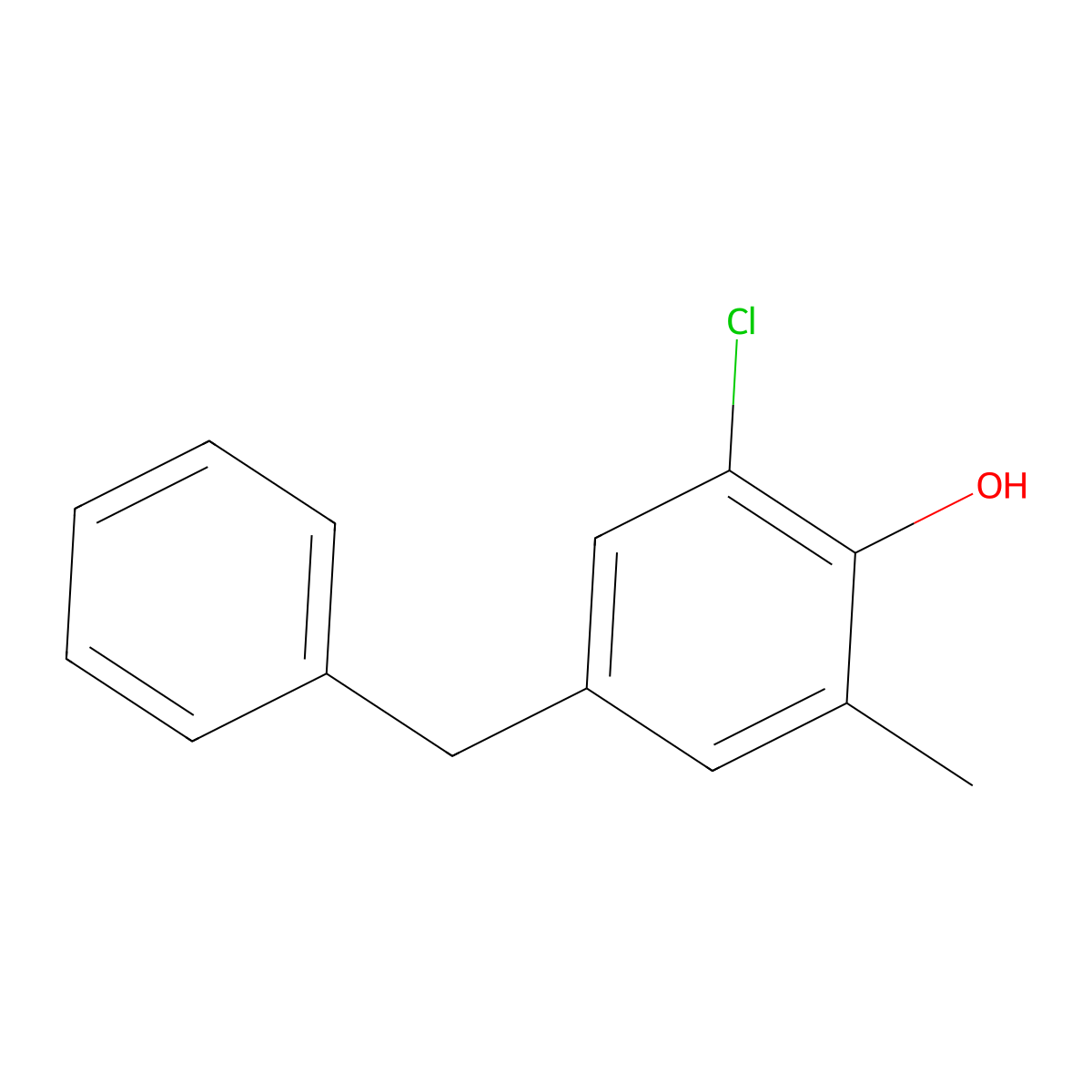2-Chloro-6-methyl-4-(phenylmethyl)phenol molecular structure, CAS 65053-91-0
