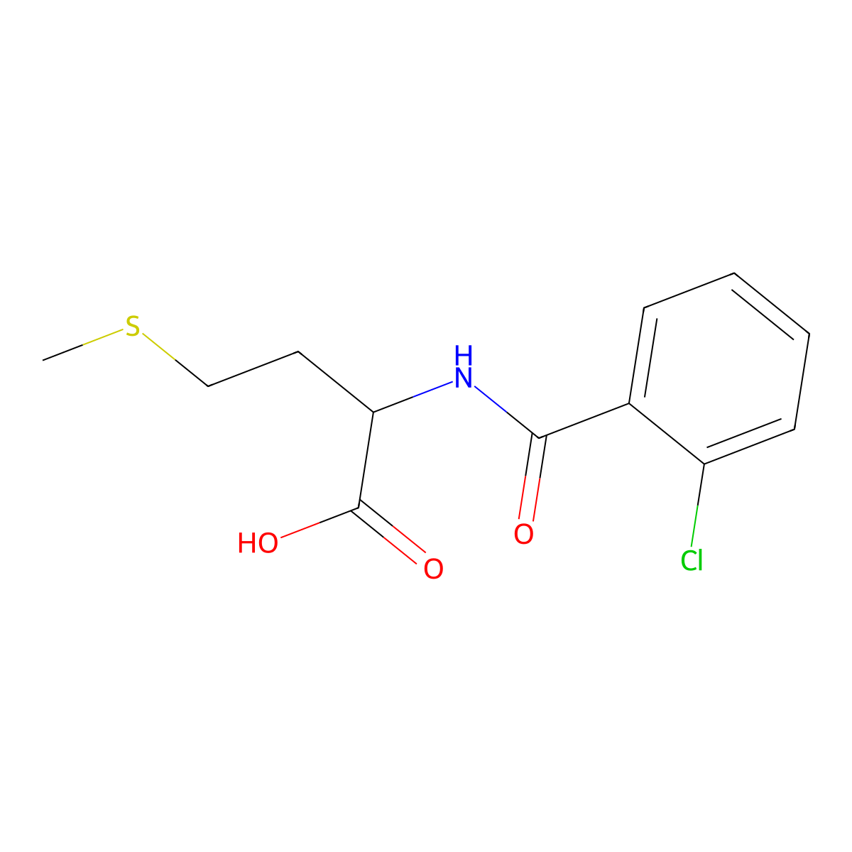 2-(2-Chloro-benzoylamino)-4-methylsulfanyl-butyric acid molecular structure, CAS 65054-72-0