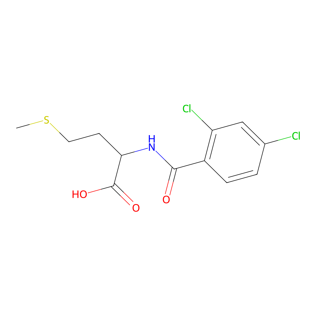 2-[(2,4-Dichlorophenyl)formamido]-4-(methylsulfanyl)butanoic acid molecular structure, CAS 65054-77-5