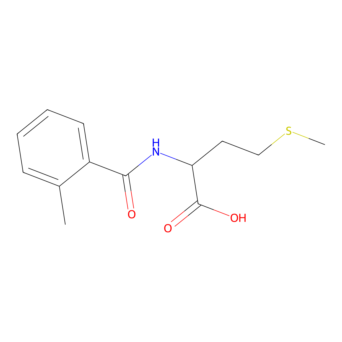 2-[(2-Methylbenzoyl)amino]-4-(methylthio)butanoic acid molecular structure, CAS 65054-80-0