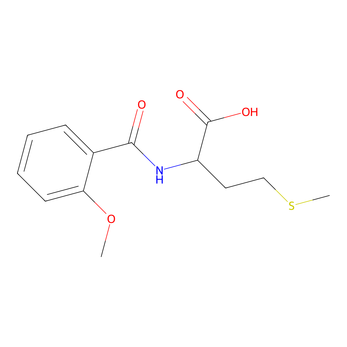 2-[(2-Methoxybenzoyl)amino]-4-(methylthio)butanoic acid molecular structure, CAS 65054-83-3