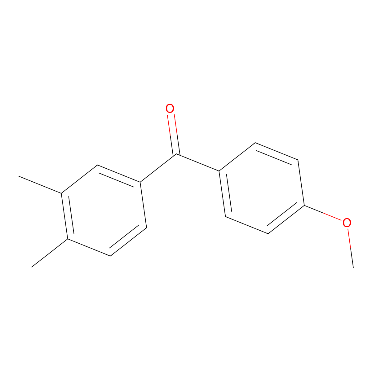 3,4-Dimethyl-4'-methoxybenzophenone molecular structure, CAS 65057-21-8