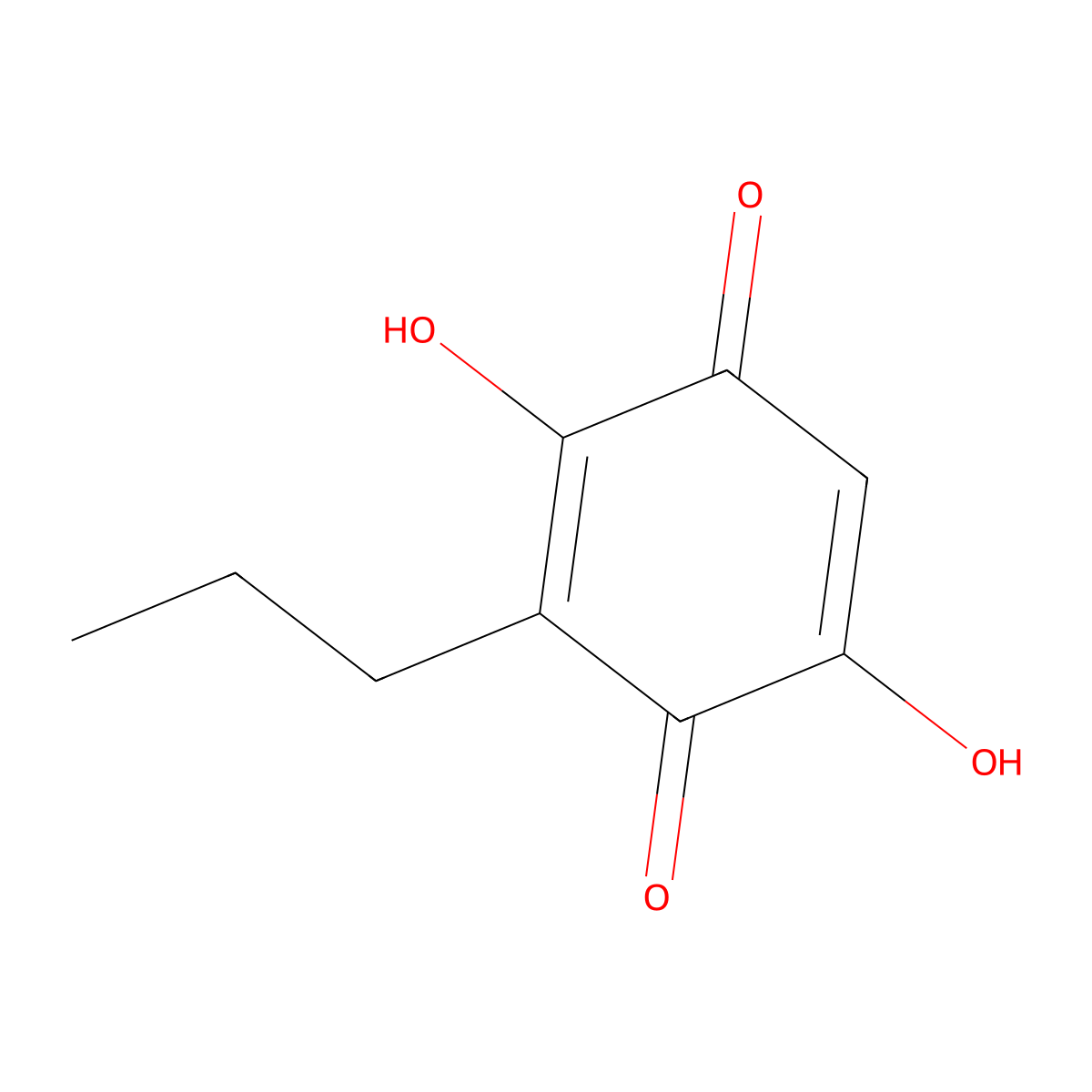 2,5-Dihydroxy-3-propyl-[1,4]benzoquinone molecular structure, CAS 650571-84-9