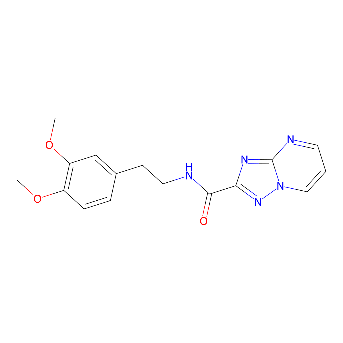 N-[2-(3,4-dimethoxyphenyl)ethyl][1,2,4]triazolo[1,5-a]pyrimidine-2-carboxamide molecular structure, CAS 650572-11-5