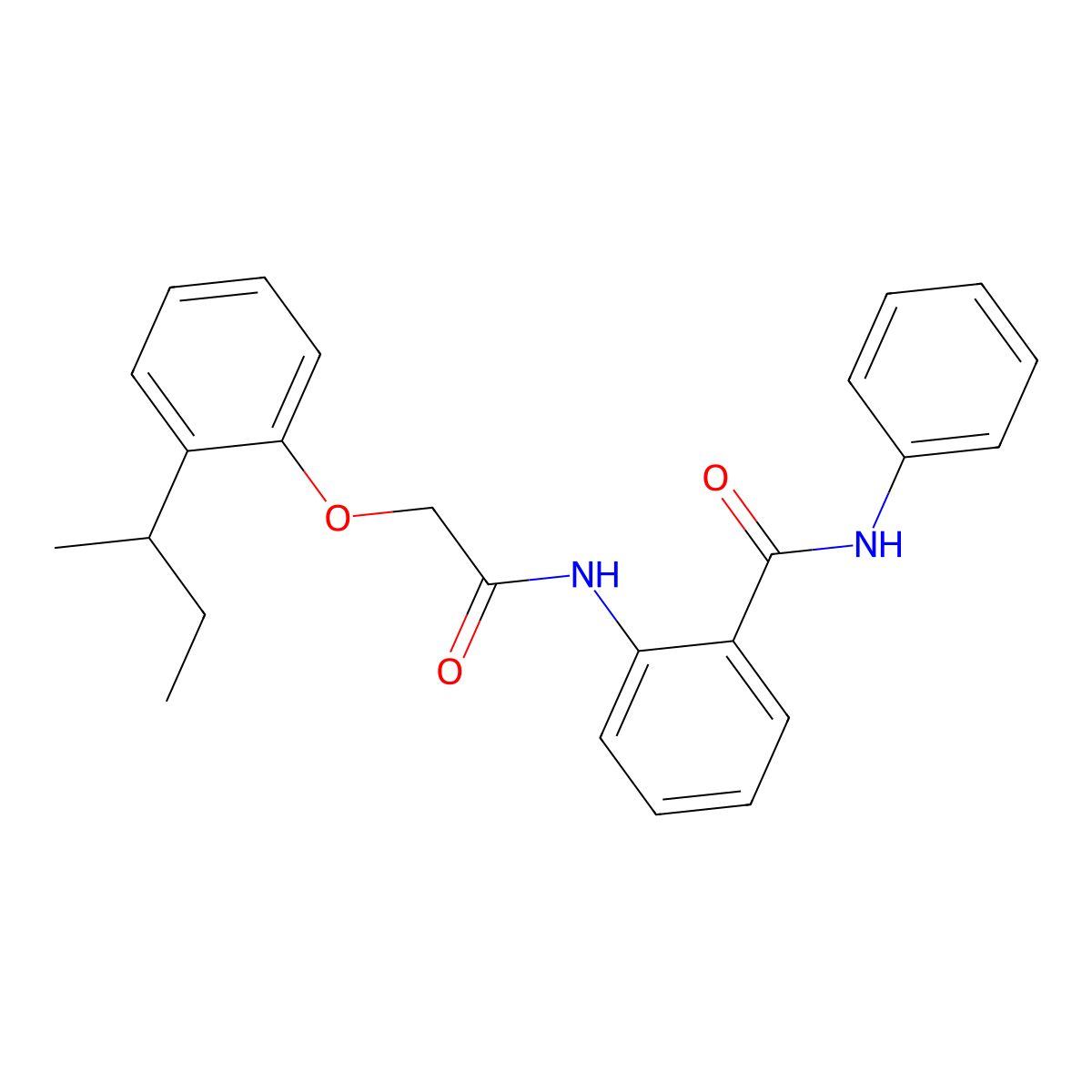 2-{[(2-sec-butylphenoxy)acetyl]amino}-N-phenylbenzamide molecular structure, CAS 650572-75-1
