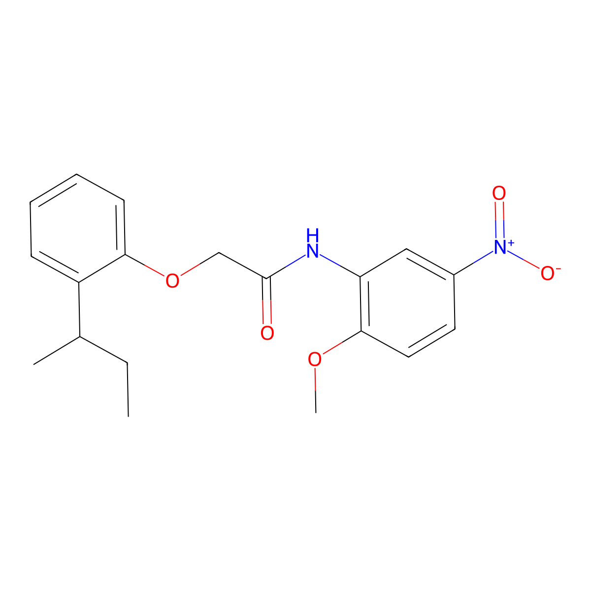 2-(2-butan-2-ylphenoxy)-N-(2-methoxy-5-nitrophenyl)acetamide molecular structure, CAS 650572-80-8