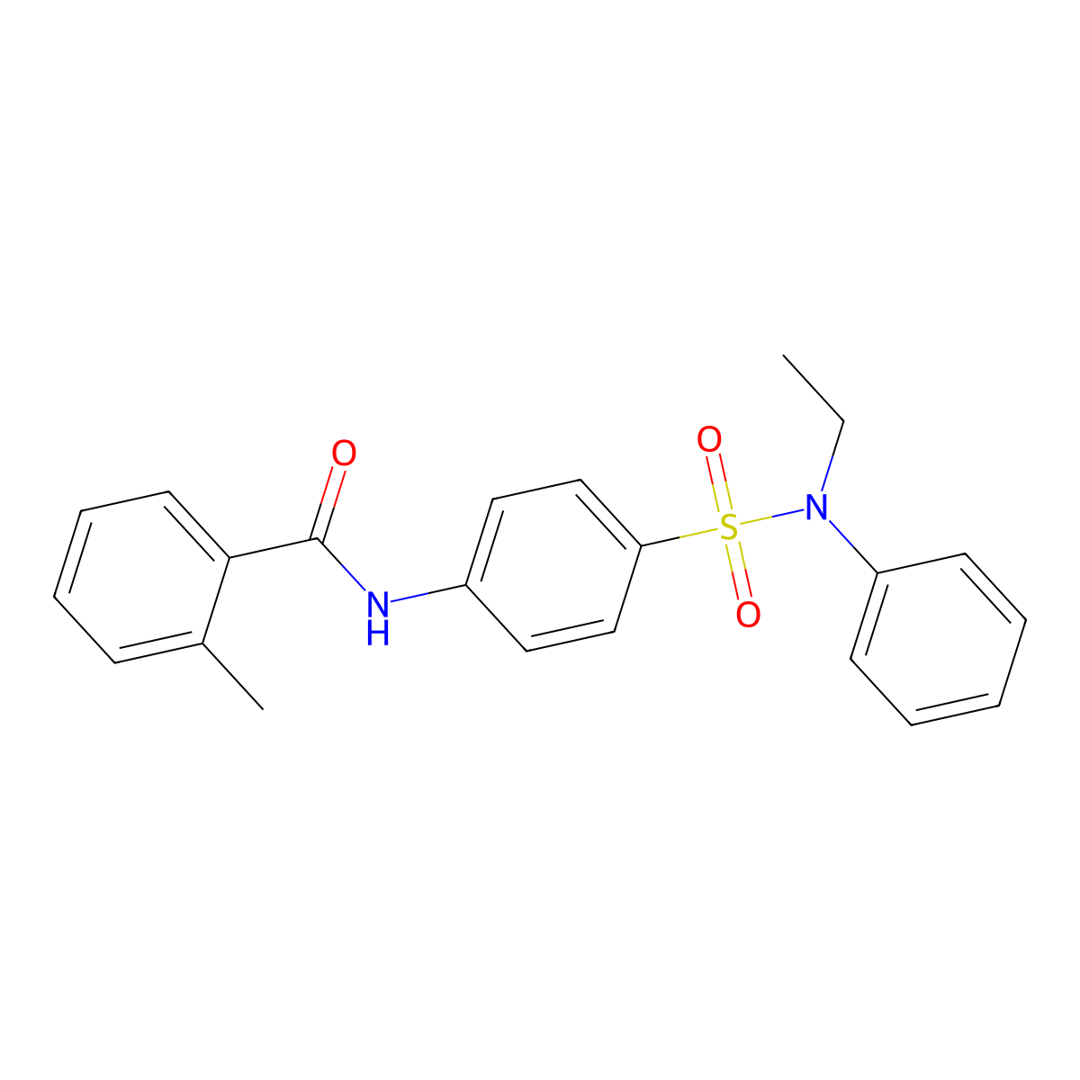 N-[4-[ethyl(phenyl)sulfamoyl]phenyl]-2-methylbenzamide molecular structure, CAS 650575-52-3