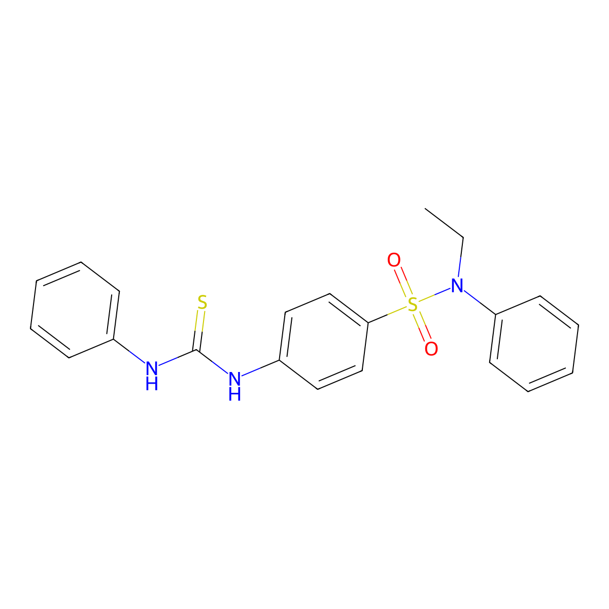 1-[4-[Ethyl(phenyl)sulfamoyl]phenyl]-3-phenylthiourea molecular structure, CAS 650575-53-4
