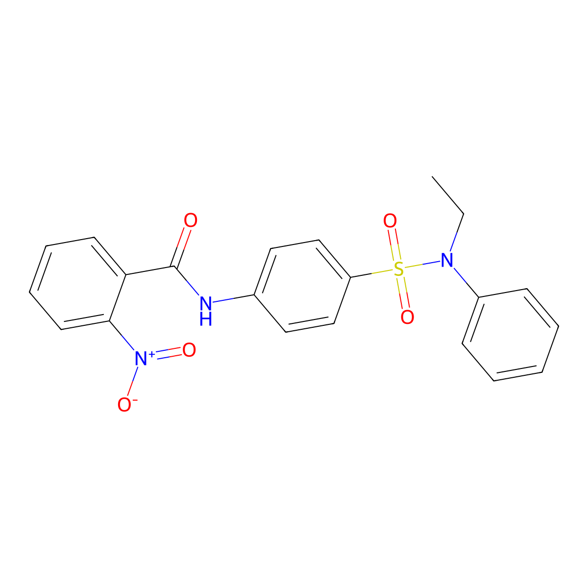 N-[4-[ethyl(phenyl)sulfamoyl]phenyl]-2-nitrobenzamide molecular structure, CAS 650575-56-7