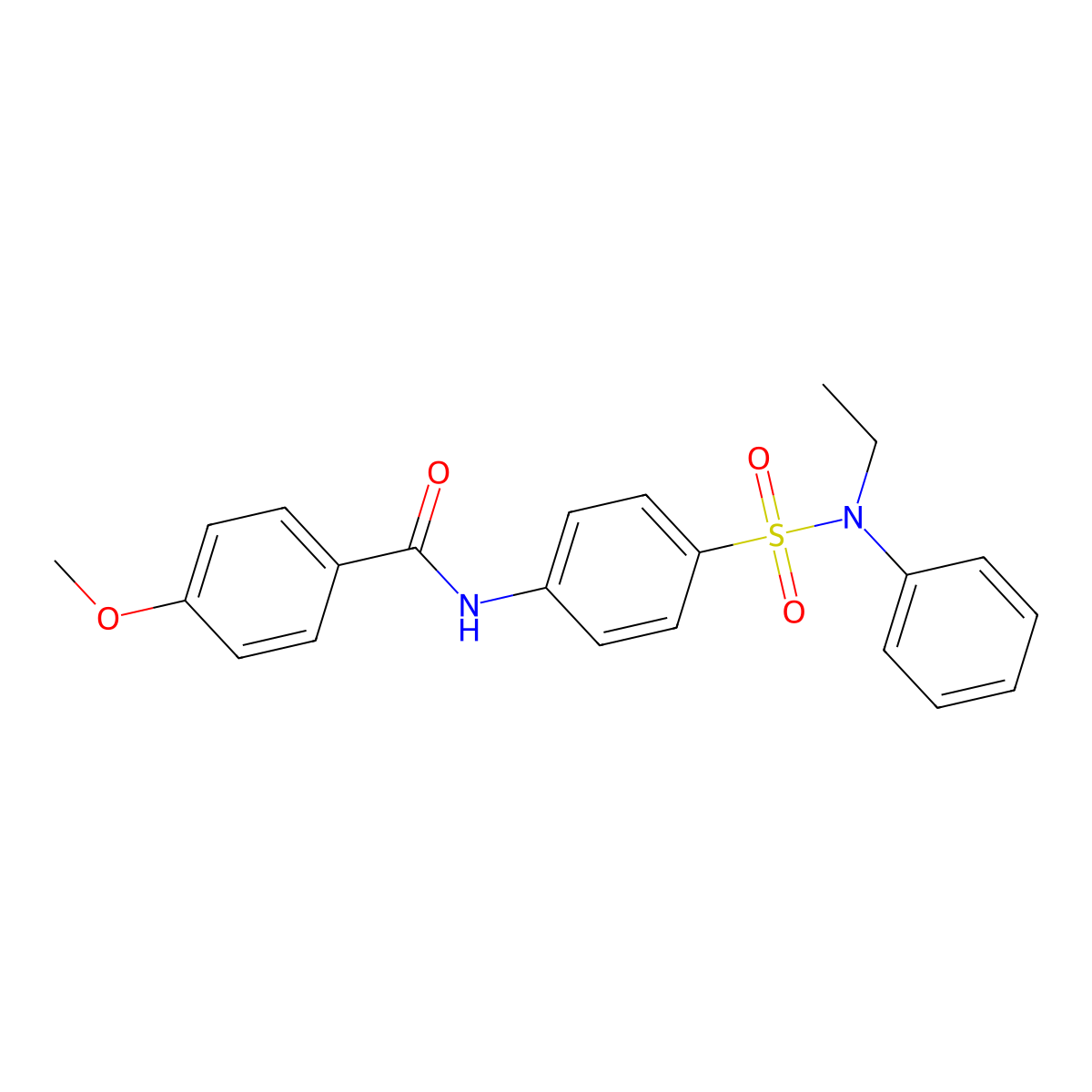 N-[4-[ethyl(phenyl)sulfamoyl]phenyl]-4-methoxybenzamide molecular structure, CAS 650575-67-0
