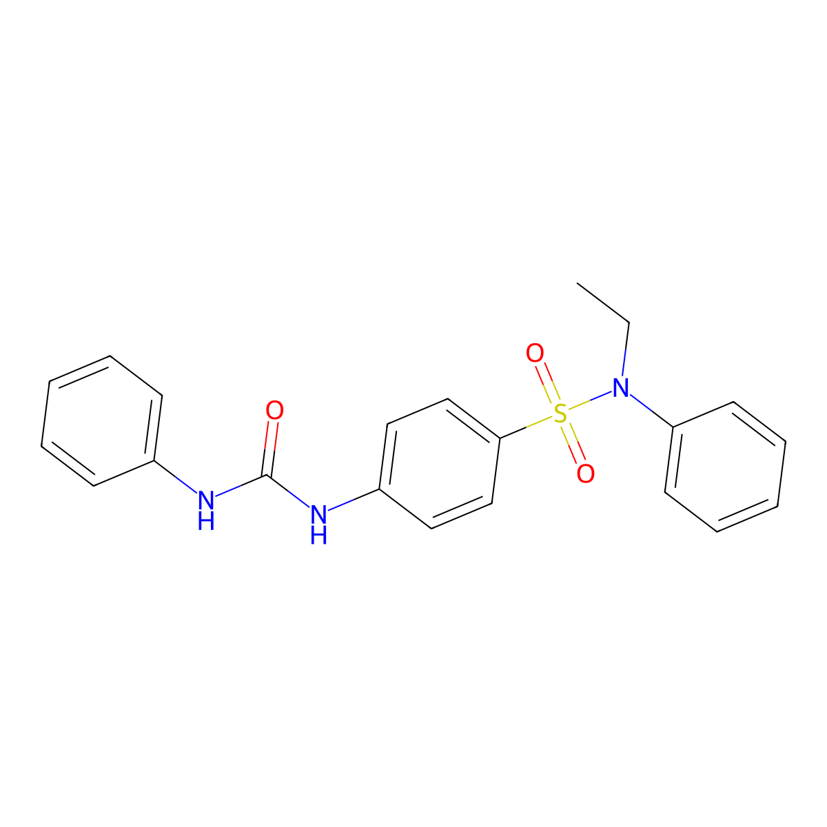 1-[4-[Ethyl(phenyl)sulfamoyl]phenyl]-3-phenylurea molecular structure, CAS 650575-68-1