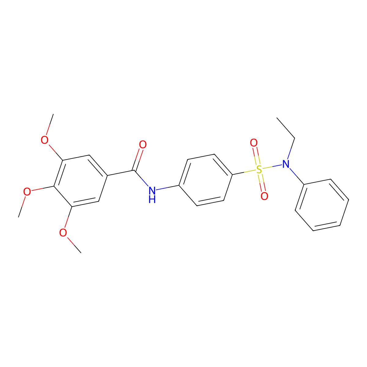 N-[4-[ethyl(phenyl)sulfamoyl]phenyl]-3,4,5-trimethoxybenzamide molecular structure, CAS 650575-76-1