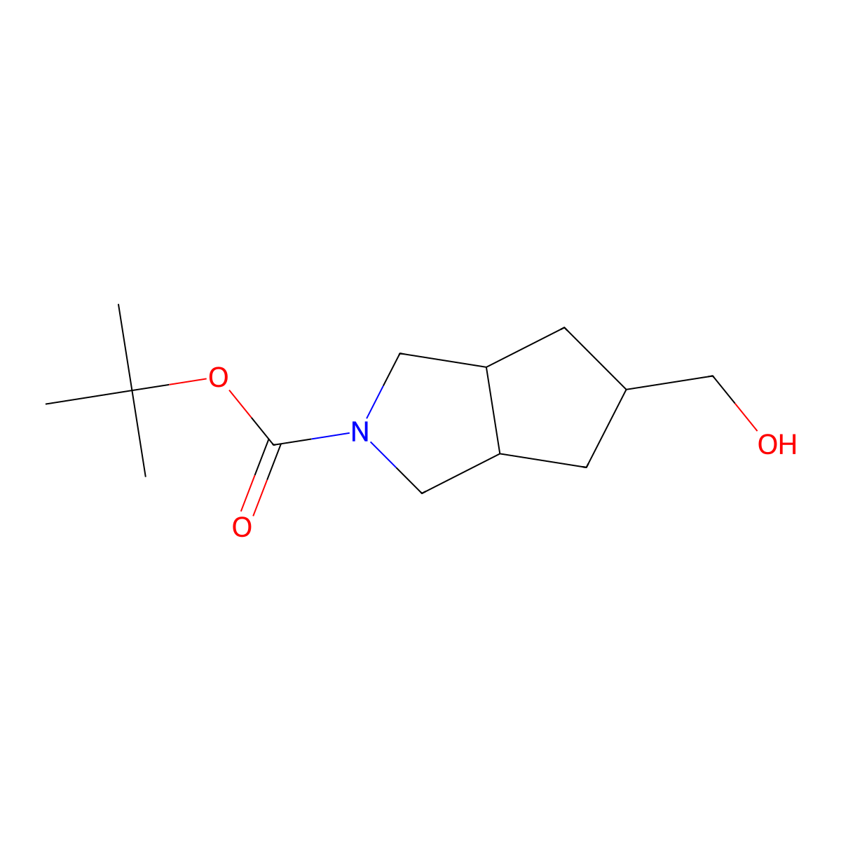 5-Hydroxymethyl-2-boc-hexahydrocyclopenta[C]pyrrole molecular structure, CAS 650578-12-4