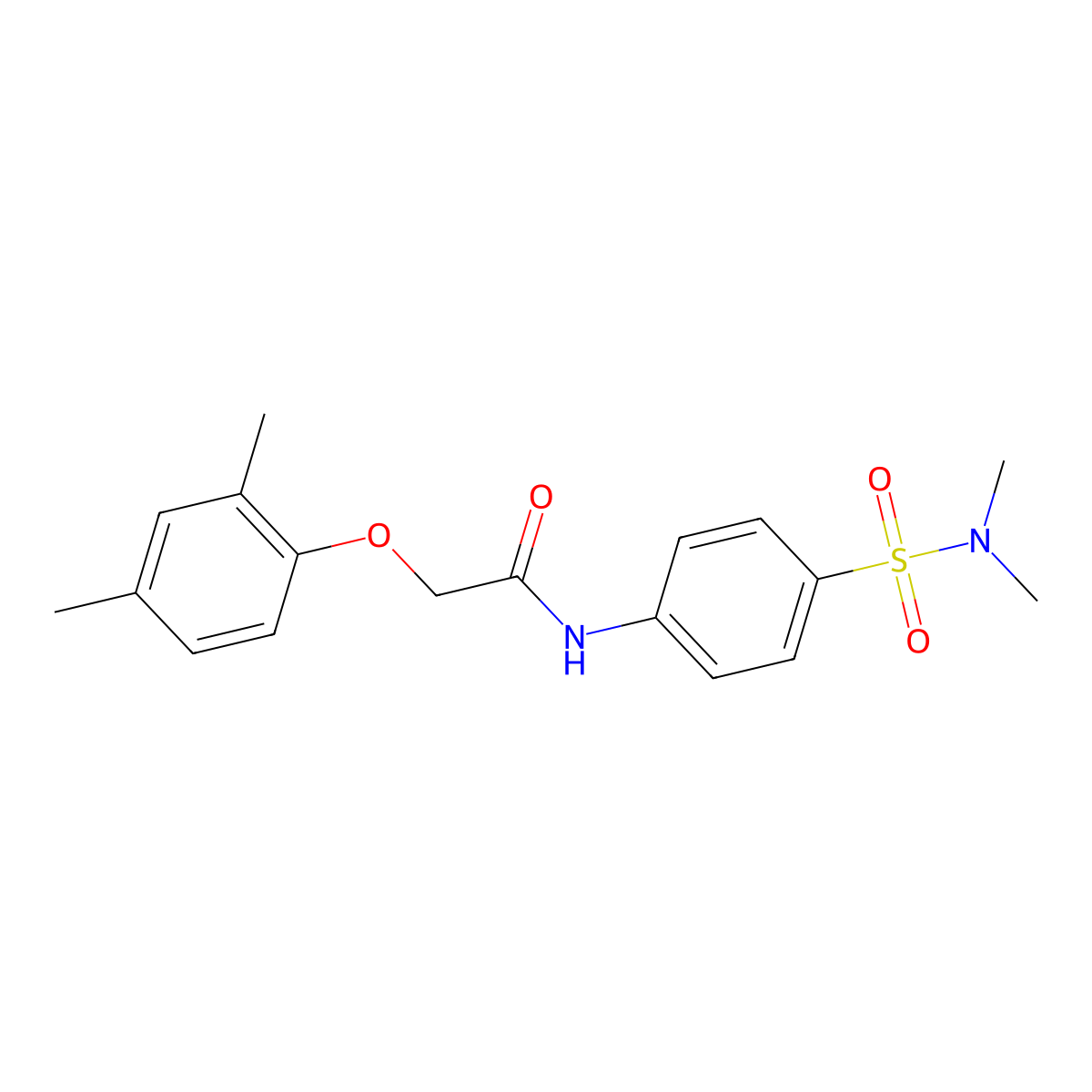 N-{4-[(dimethylamino)sulfonyl]phenyl}-2-(2,4-dimethylphenoxy)acetamide molecular structure, CAS 650584-45-5