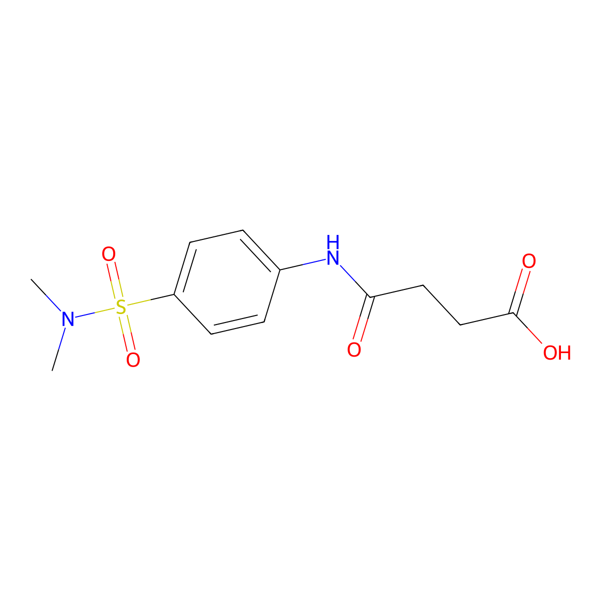 4-{4-[(Dimethylamino)sulfonyl]anilino}-4-oxobutanoic acid molecular structure, CAS 650584-47-7