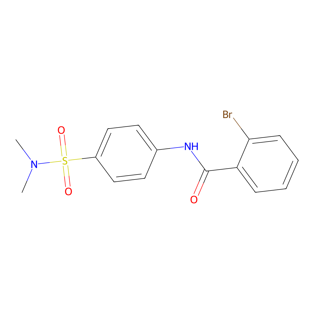 2-bromo-N-[4-(dimethylsulfamoyl)phenyl]benzamide molecular structure, CAS 650584-48-8