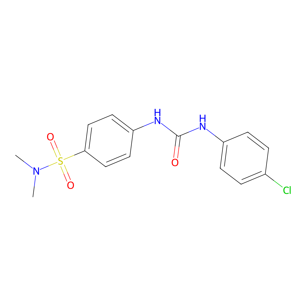 1-(4-Chlorophenyl)-3-[4-(dimethylsulfamoyl)phenyl]urea molecular structure, CAS 650584-58-0