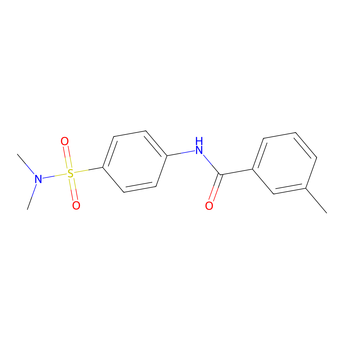 N-[4-(dimethylsulfamoyl)phenyl]-3-methylbenzamide molecular structure, CAS 650584-61-5