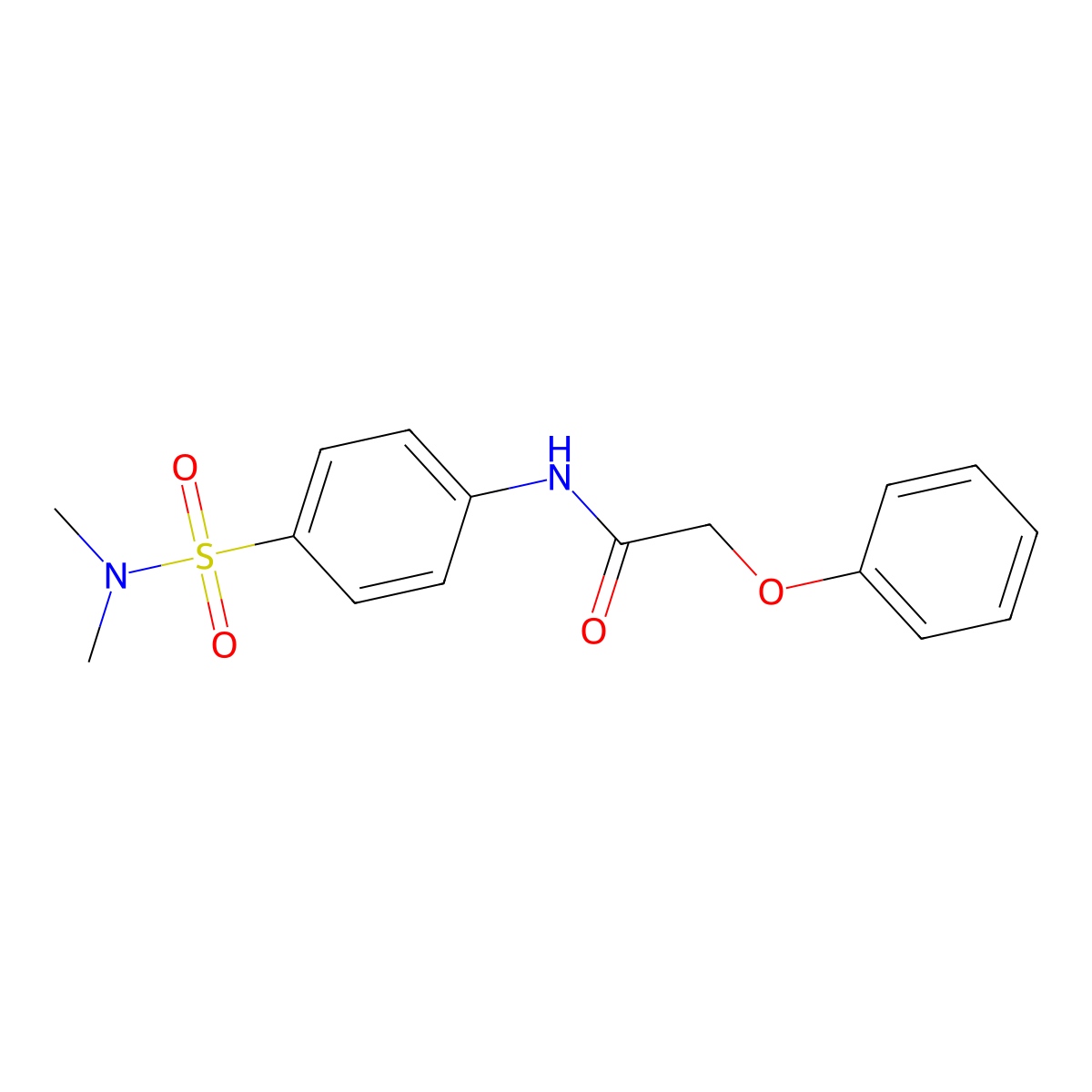 N-{4-[(dimethylamino)sulfonyl]phenyl}-2-phenoxyacetamide molecular structure, CAS 650584-62-6
