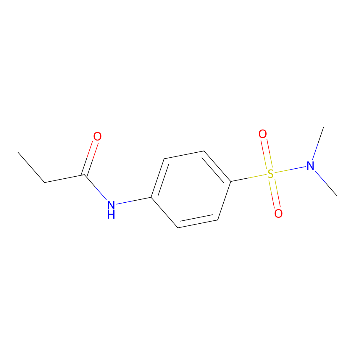 N-{4-[(dimethylamino)sulfonyl]phenyl}propanamide molecular structure, CAS 650584-64-8