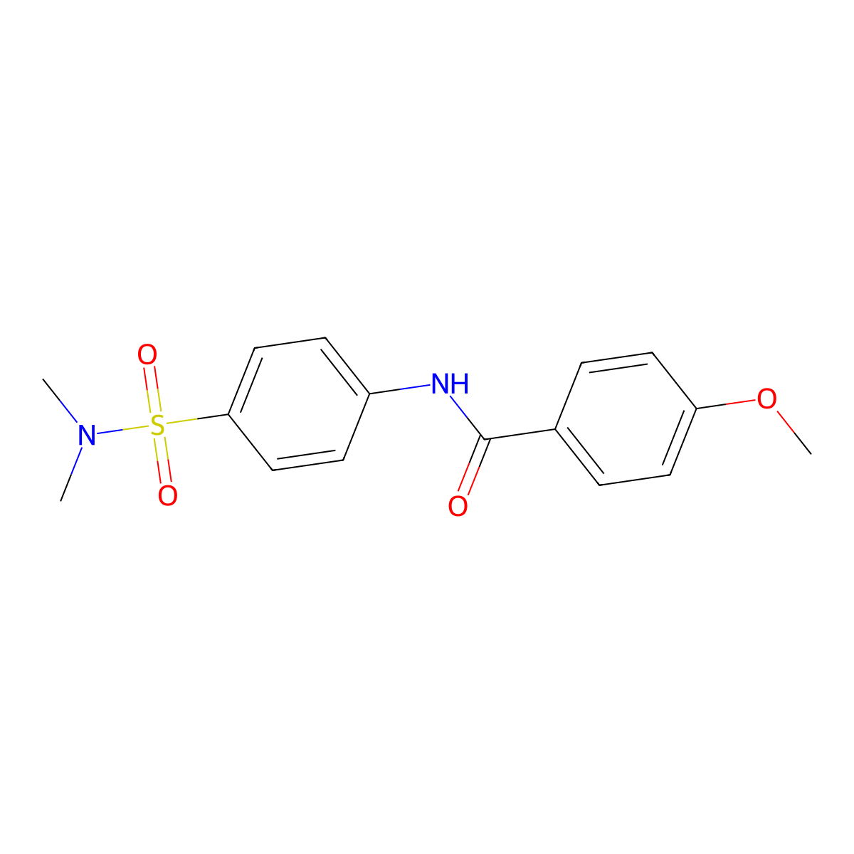 N-{4-[(dimethylamino)sulfonyl]phenyl}-4-methoxybenzamide molecular structure, CAS 650584-68-2