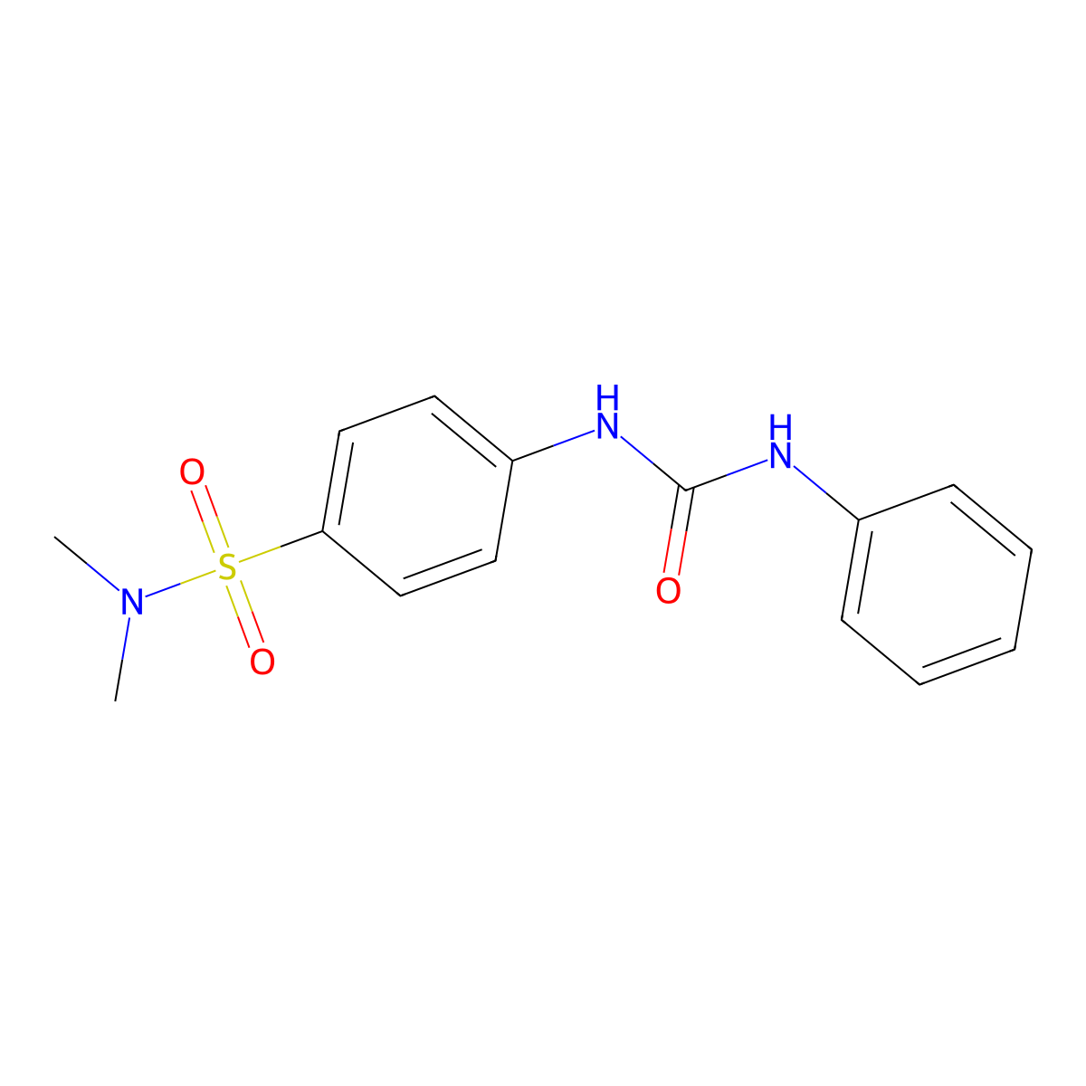 4-[(anilinocarbonyl)amino]-N,N-dimethylbenzenesulfonamide molecular structure, CAS 650584-70-6