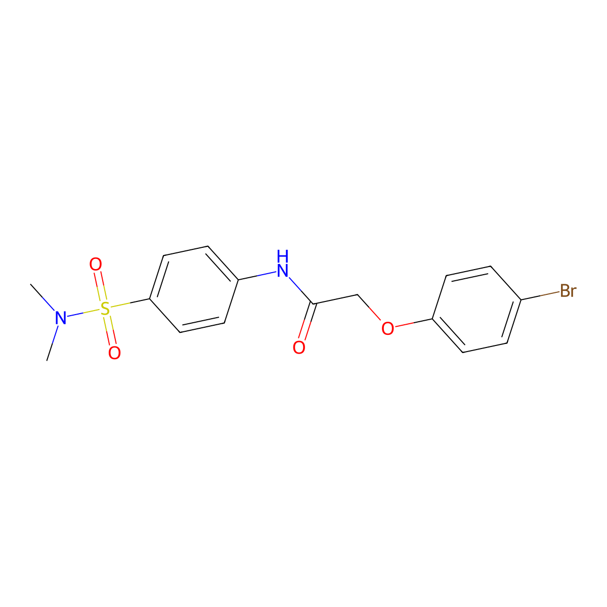 2-(4-bromophenoxy)-N-{4-[(dimethylamino)sulfonyl]phenyl}acetamide molecular structure, CAS 650584-94-4