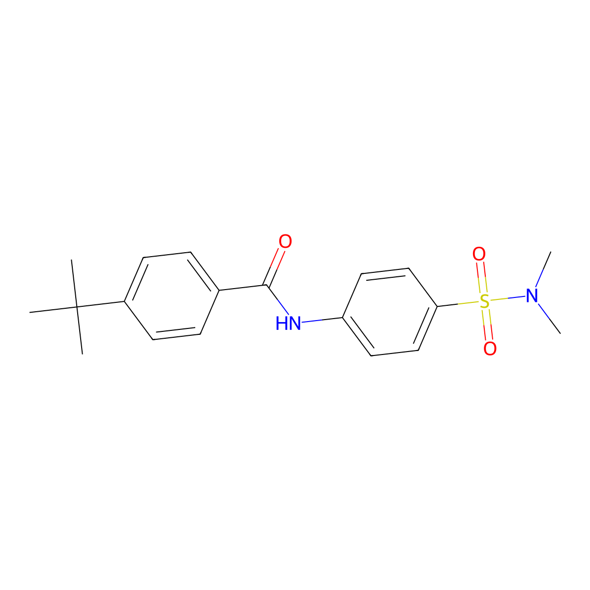 4-tert-butyl-N-[4-(dimethylsulfamoyl)phenyl]benzamide molecular structure, CAS 650585-01-6