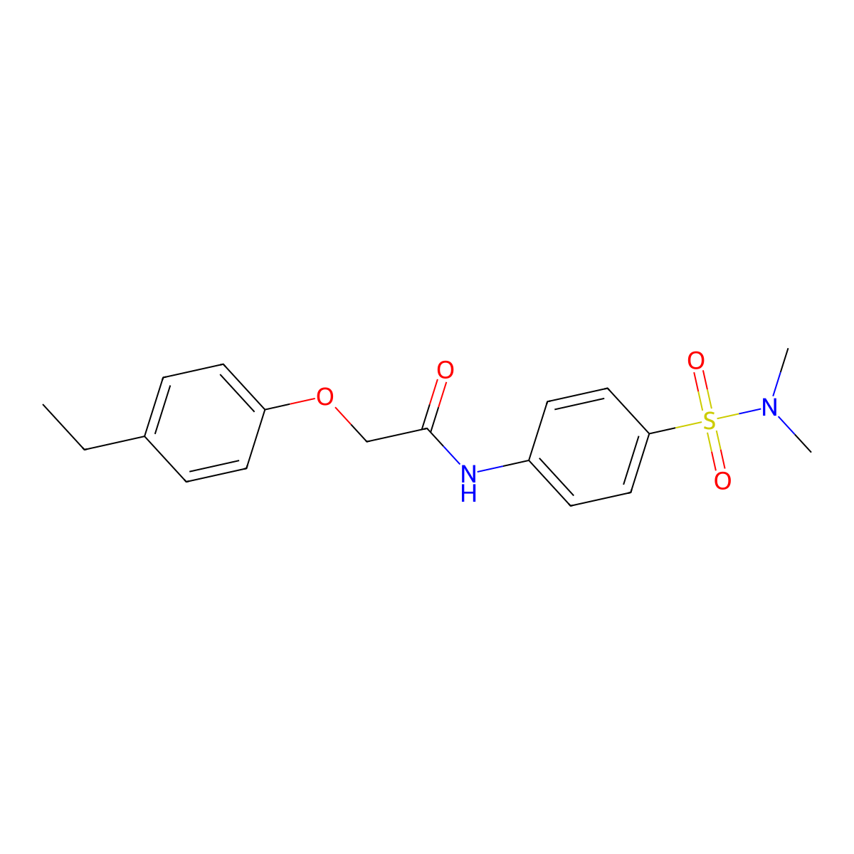N-{4-[(dimethylamino)sulfonyl]phenyl}-2-(4-ethylphenoxy)acetamide molecular structure, CAS 650585-08-3